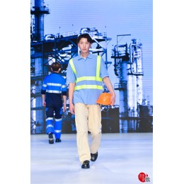 MDD009 工業反光Polo恤真人效果  模特試穿工地服裝 工業制服製衣廠 MDD009 工業反光Polo恤真人效果  模特試穿工地服裝 工業制服製衣廠